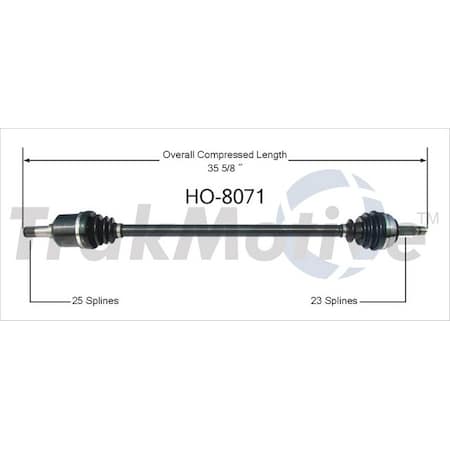 Surtrack Axle Cv Axle Shaft, Ho-8071 HO-8071